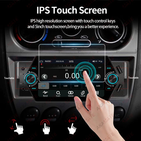 1 Din 5 Inch MP5 Car Radio - Wired CarPlay Android Auto
