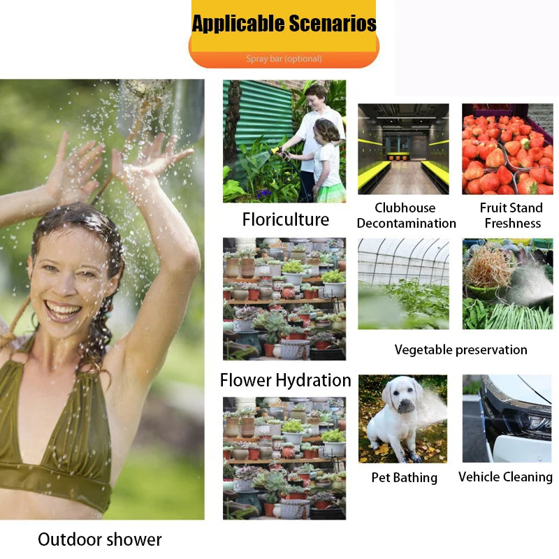 Portable Camping Shower with 3m Hose - Ideal for Outdoor, Travel &amp; Car Wash