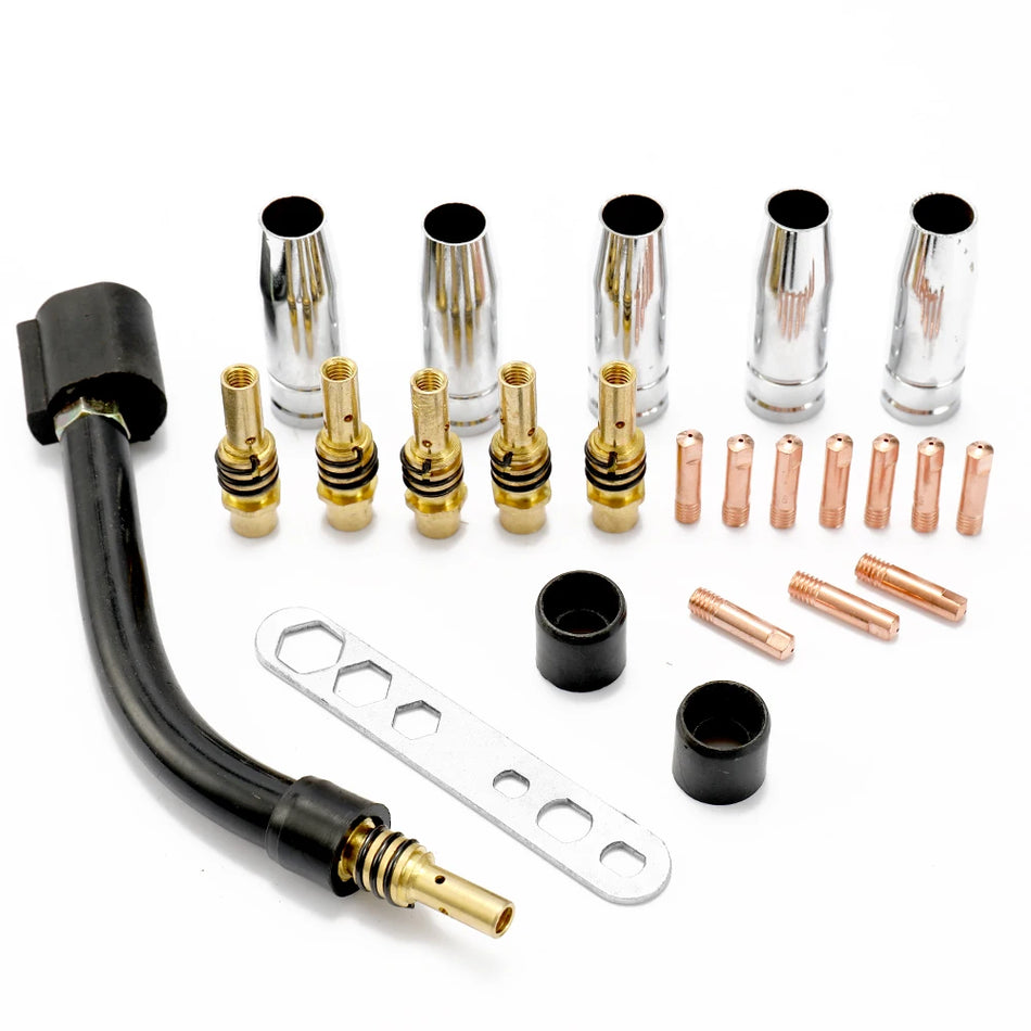 24Pcs 15AK MIG Svetsmunstycken Skyddskopp Gåsenack 0.8mm 1.0mm