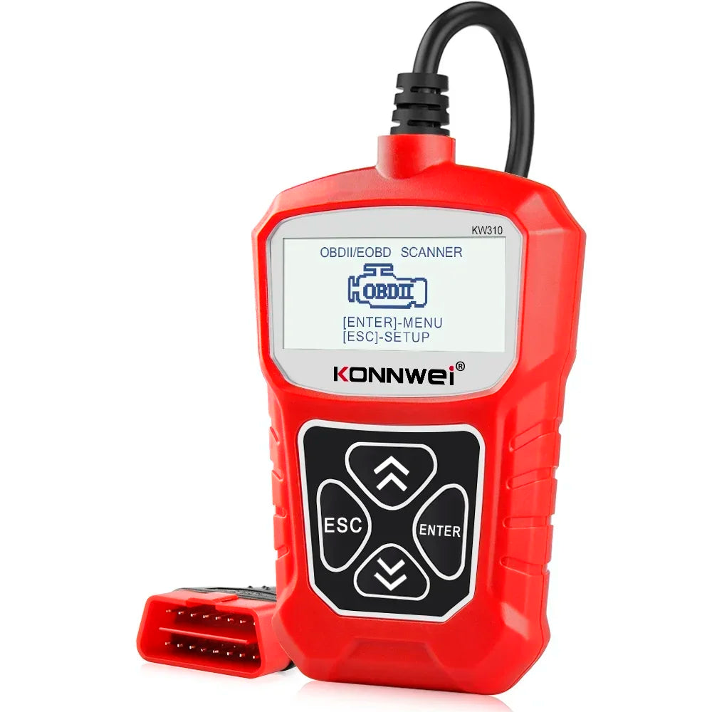 KONNWEI KW310 OBD2 Scanner - Multi Language Support KW310-Red