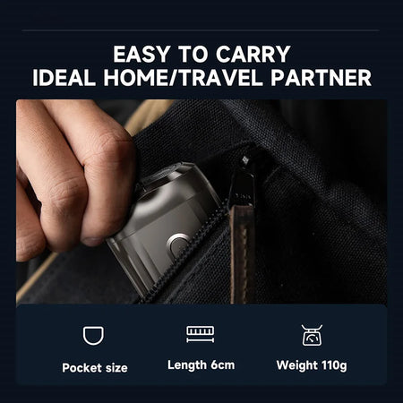 Portable Double-Headed Magnetic Electric Shaver with Type-C Charging