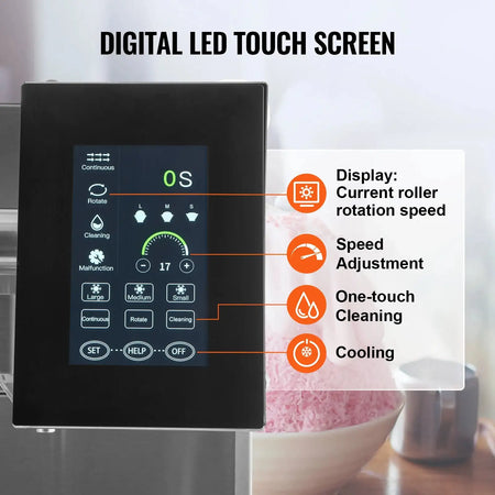 Commercial Snow Cone Maker Ice Machine Air Cooled