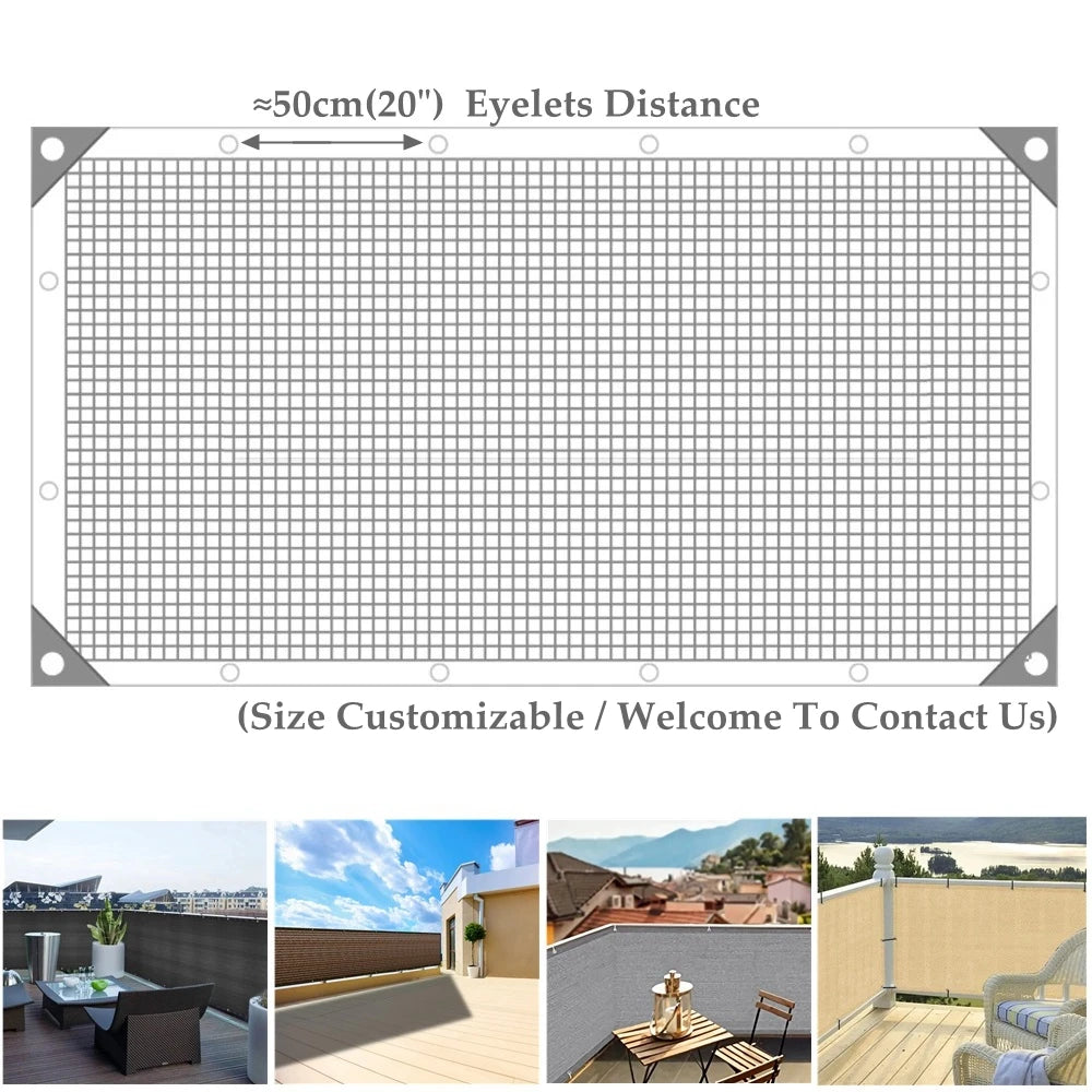 Customisable Balcony Privacy Screen &amp; Sunshade Net