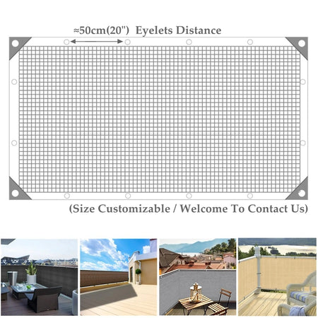 Customisable Balcony Privacy Screen &amp; Sunshade Net