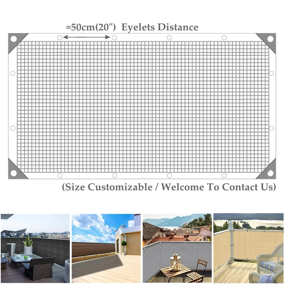 Customisable Balcony Privacy Screen &amp; Sunshade Net