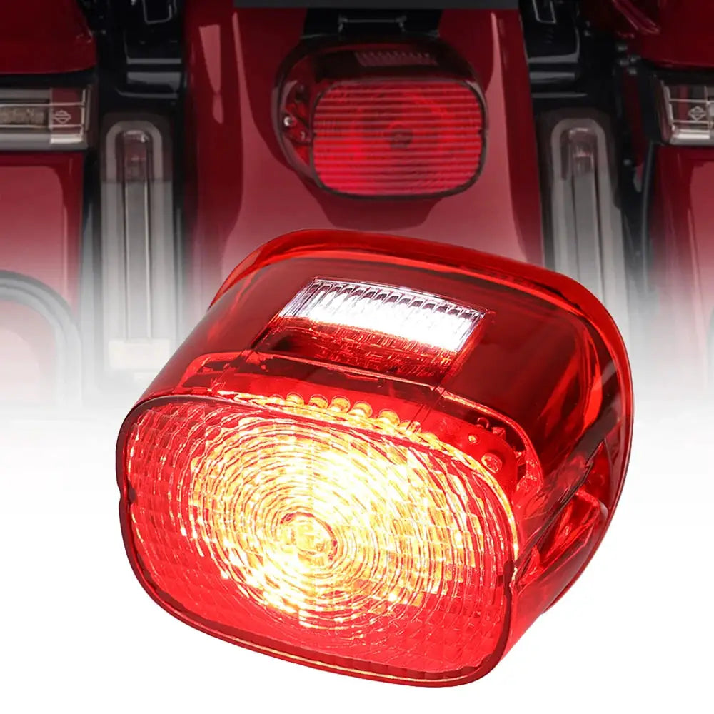 LED Tail Light Rear Flash Brake Light Driving Light with License Plate Lamp for 1999-Up Big Twin or Sportster models by InterCyprus Trading Ltd