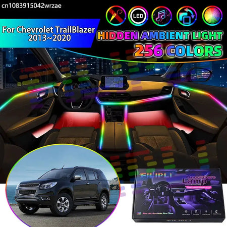 For Chevrolet TrailBlazer 2013~2020 MK2 2th RGB Car Interior Ambient Lights Strips Breathing Lighting Kit App Control LED strips by InterCyprus Trading Ltd