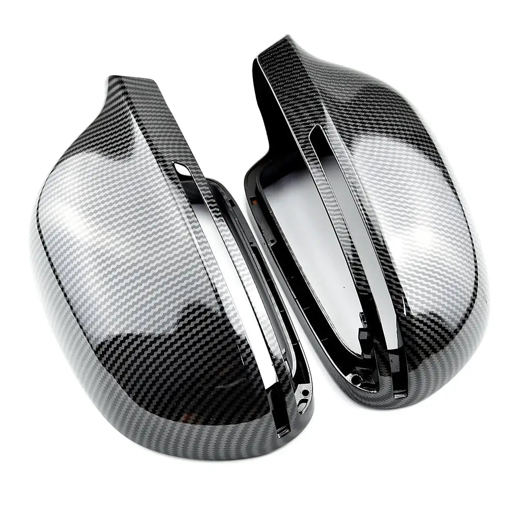 Pair Side Mirror Covers for Audi A4 B8 A6 C6 A5 Q3 S-Line by InterCyprus Trading Ltd