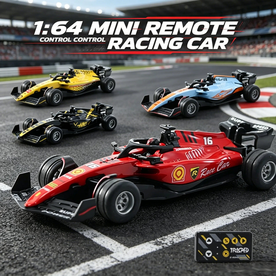 1/64 Scale Mini Formula RC Car, Alloy Die-Cast, Remote Control Toy for Kids