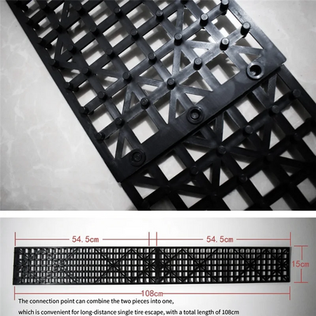 A03E-2Pcs Car Snow Mud Off Plate &ndash; Foldable Traction Plate