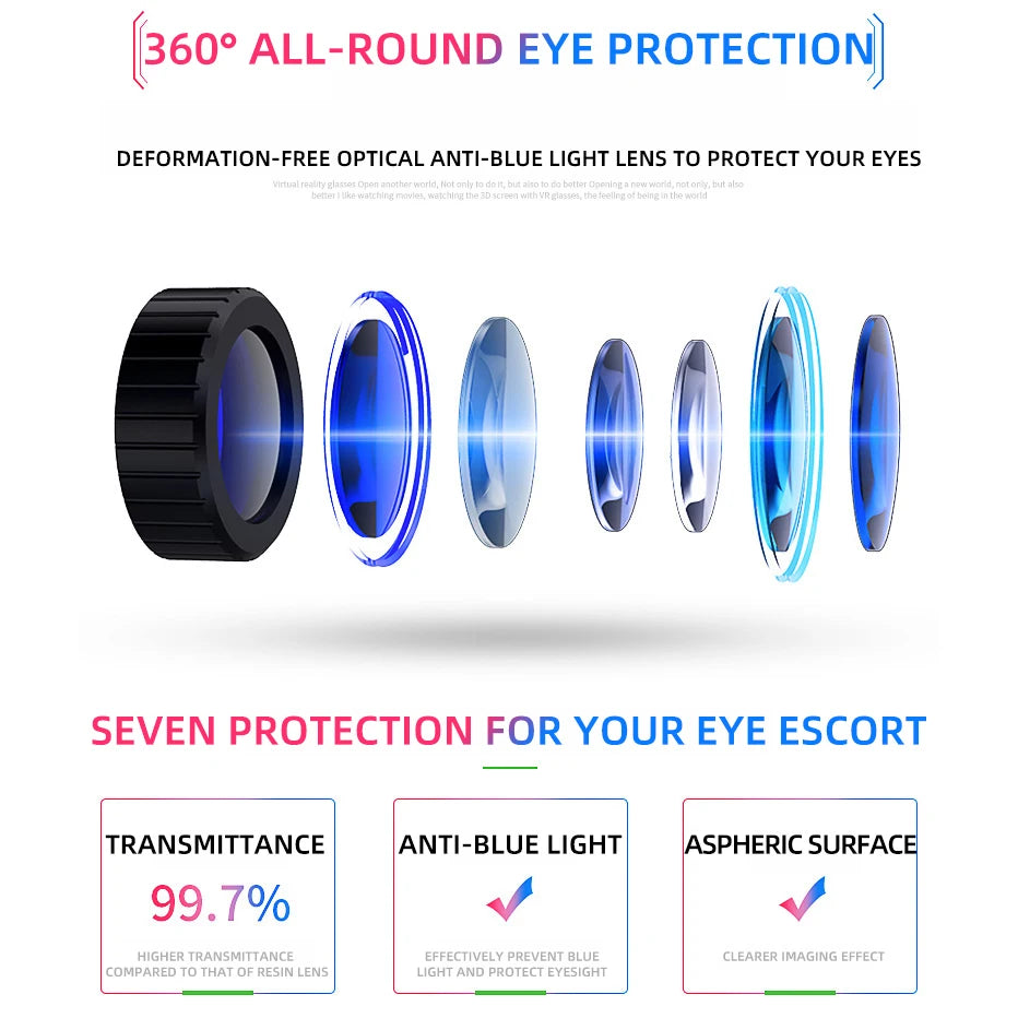 Cască 3D de realitate virtuală VR pentru smartphone-uri, cu lentile