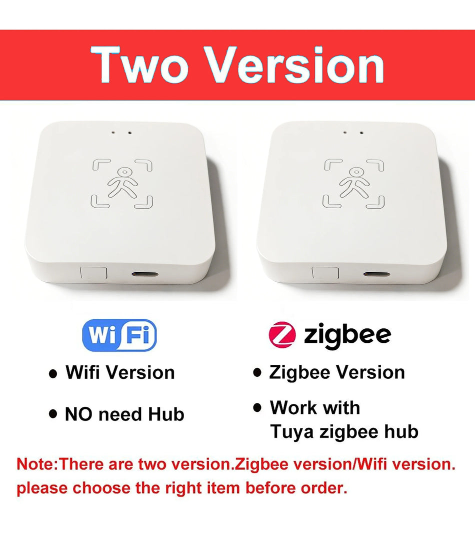 MmWave cilvēka klātbūtnes sensors, kas aizvieto PIR WiFi Zigbee Tuya viedajai mājai