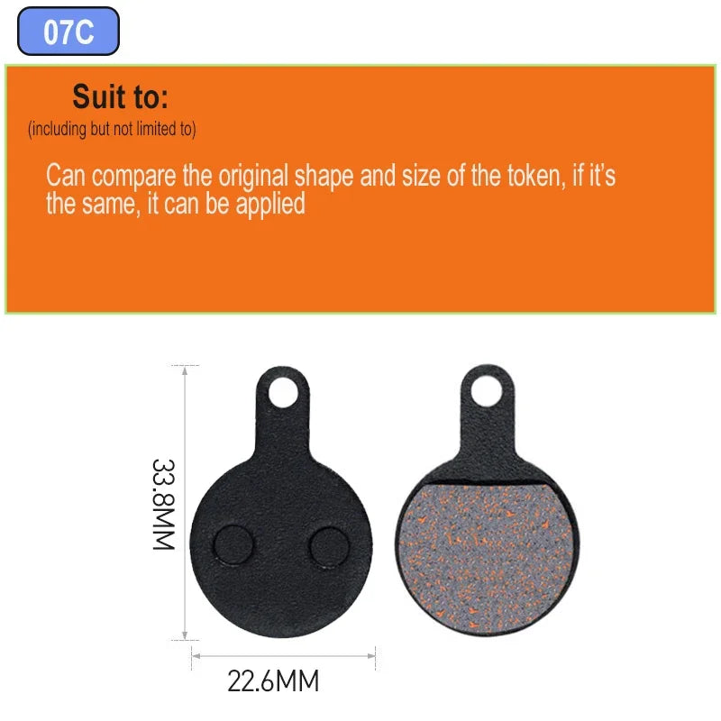 MTB Hydraulic Disc Brake Pads Semi-Metallic 4pcs &ndash; Durable 2pair 07C