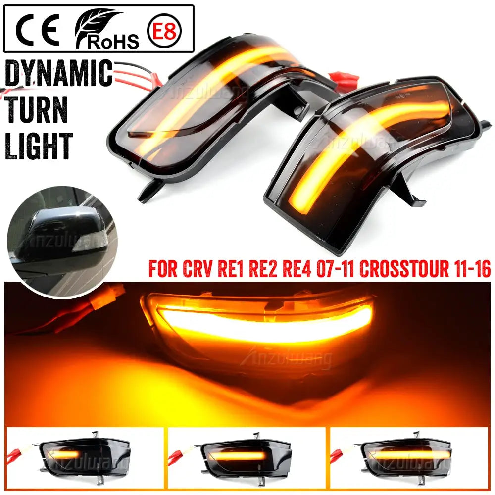Side Mirror LED Turn Signal Lights for Honda CR-V Crosstour by InterCyprus Trading Ltd
