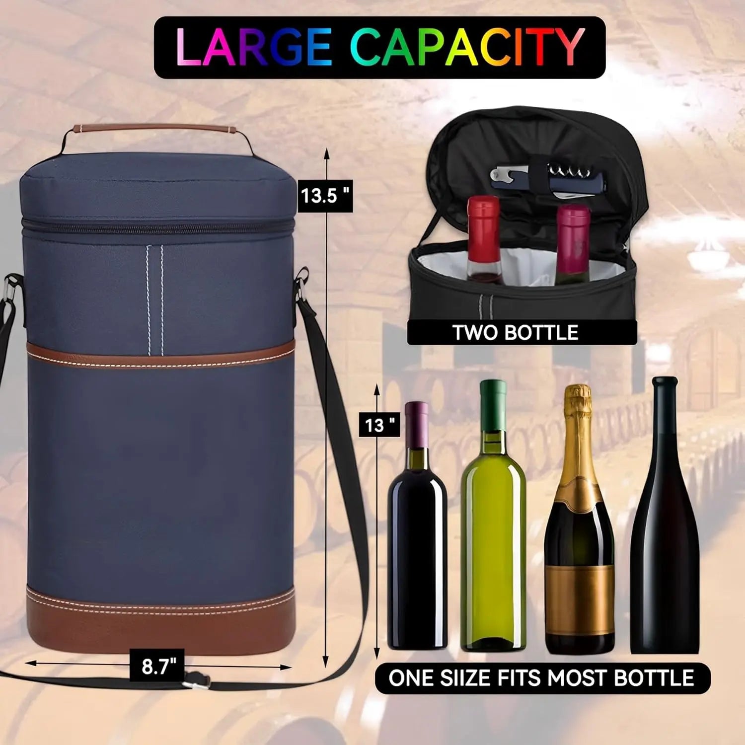 Soft Cooler Wine Bottle Bag &ndash; Keeps Drinks Cold Anywhere