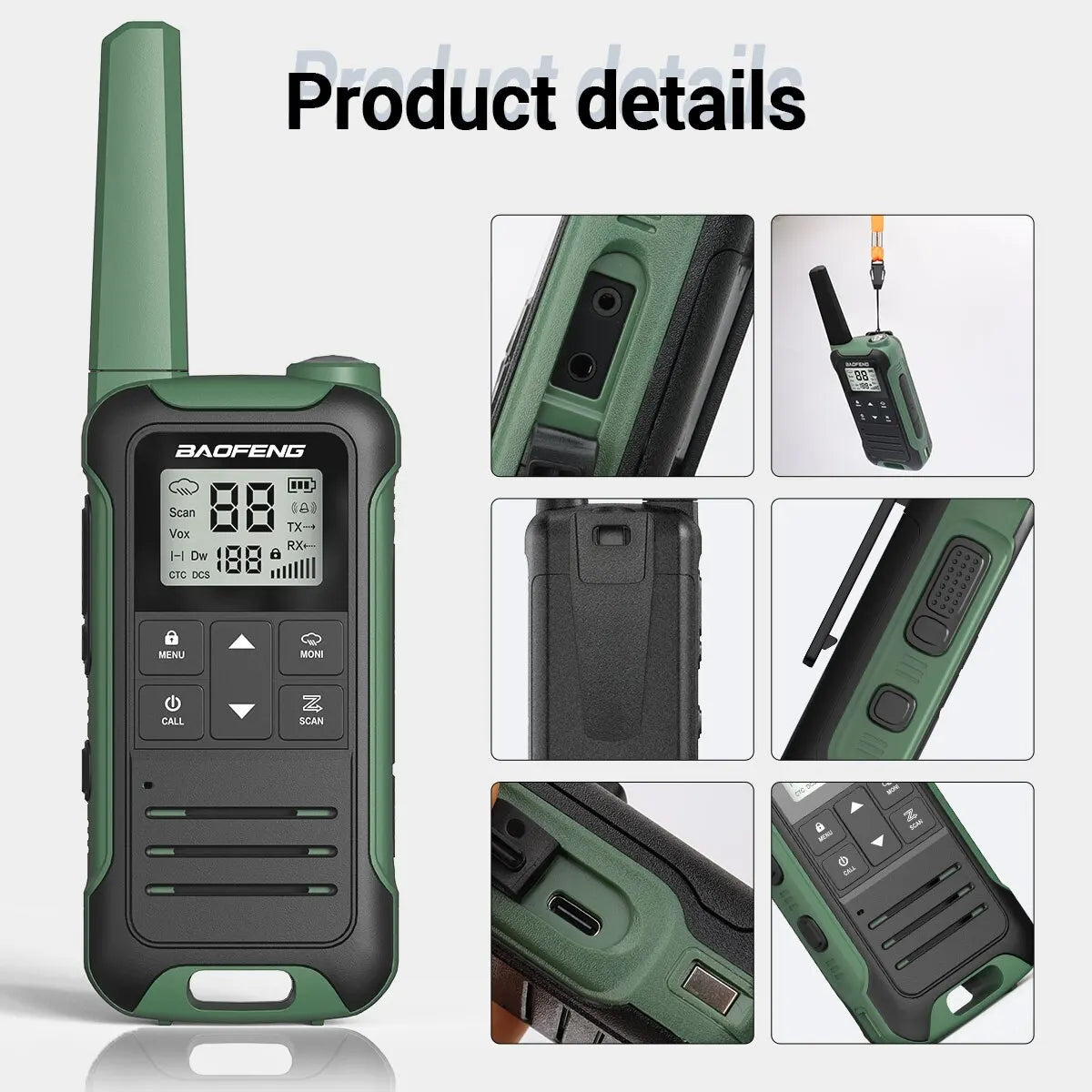 Baofeng F22 Mini Walkie Talkie PMR FRS - Long Range