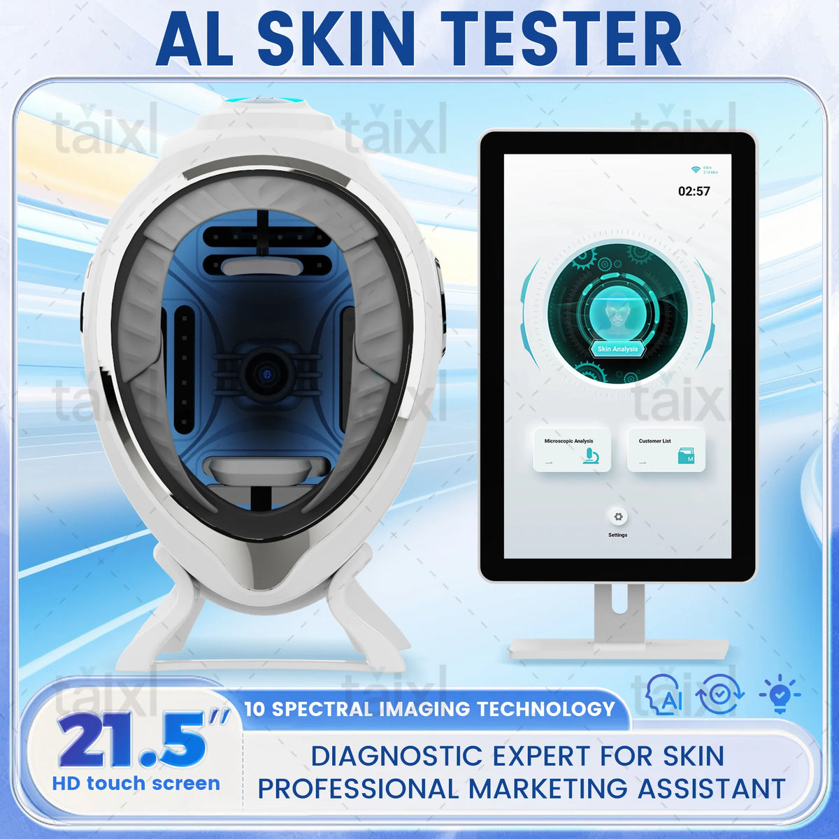 AI Smart Skin Detector &ndash; HD Facial Analysis For Salons