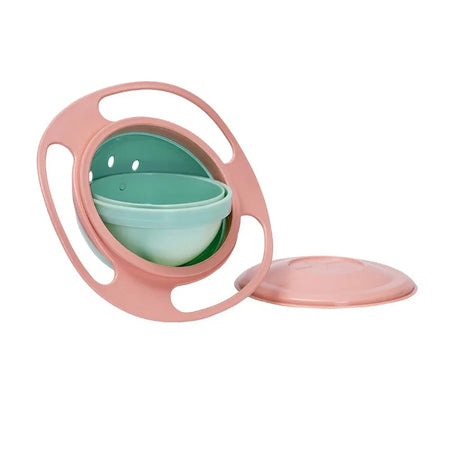 Gyro Bowl 360&deg; Spill-Proof Feeding Dish for Babies and Toddlers Pink