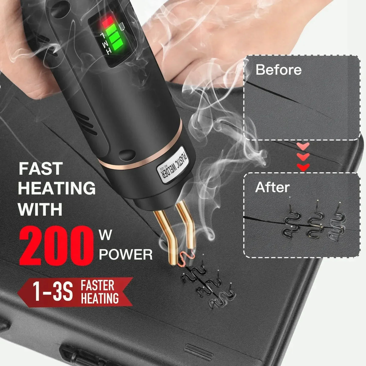 200W Hot Stapler Plastic Welder &ndash; Robust Bumper Repair Kit