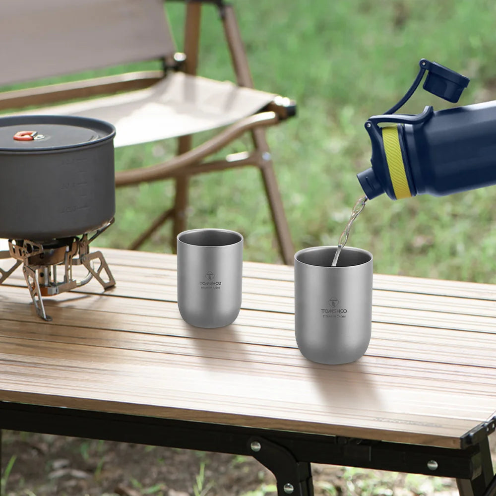 Titanium Camping Cups &ndash; Double-Walled Heat Resistant