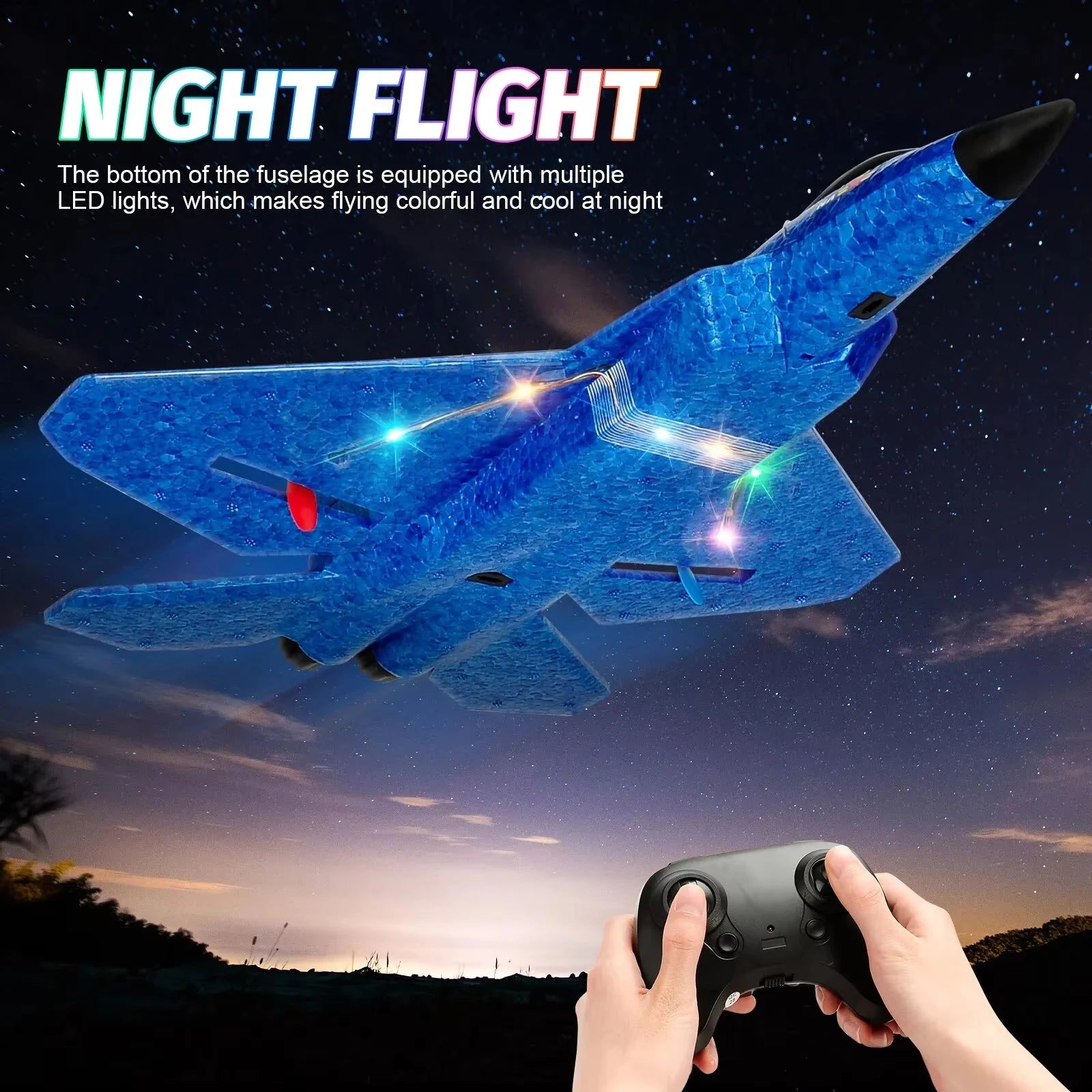F22 RC Plane SU27 2.4G EPP Foam Glider &ndash; LED Lighting