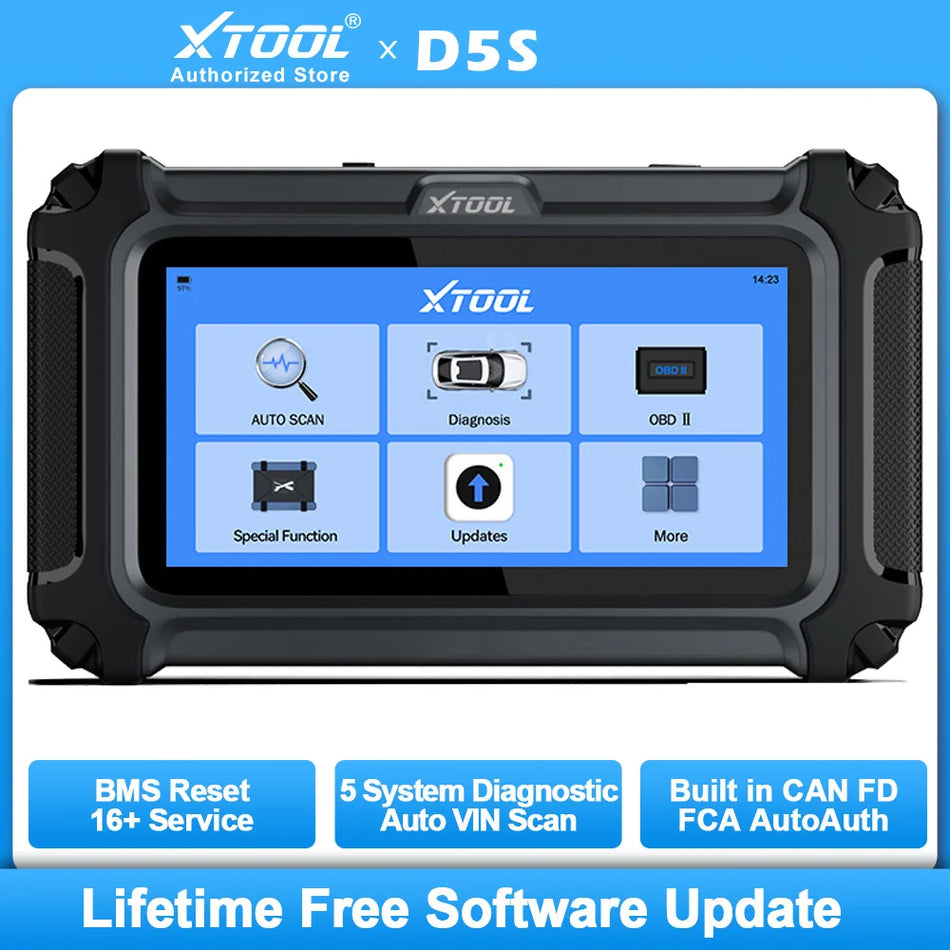 XTOOL D5S Diagnosetool mit 5-System OBD2 Scanner, ABS SRS EPB
