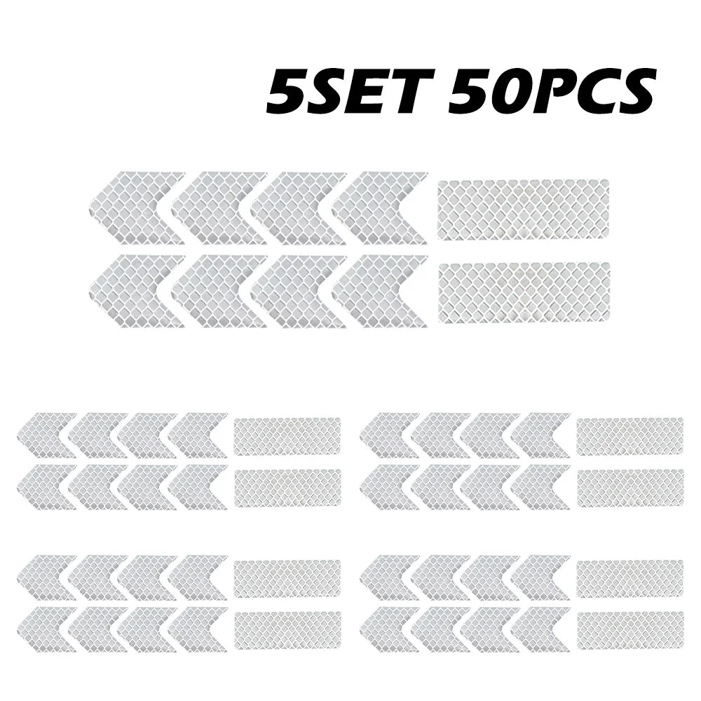 PJ2026 Reflective Stickers - Ultra Visible Night Safety 5 Set 50 PCS