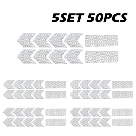 PJ2026 Reflective Stickers - Ultra Visible Night Safety 5 Set 50 PCS