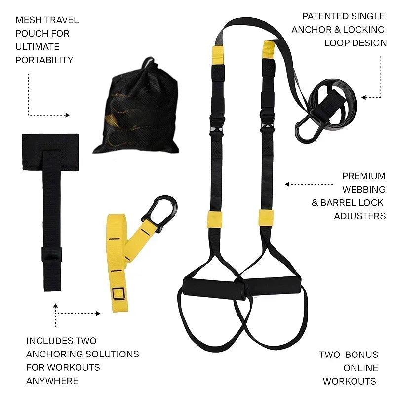 TRX Stijl Verstelbare Ophangbanden voor Volledige Lichaam Kern Workout