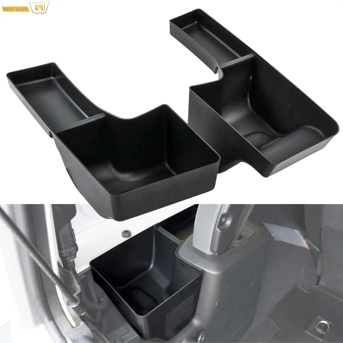 Car Trunk Organizer Rear Back Seat Cargo Storage Box Tray Bin Container Kit For Jeep Wrangler JL 2018 2019 2020 2021 2022 2023 by InterCyprus Trading Ltd