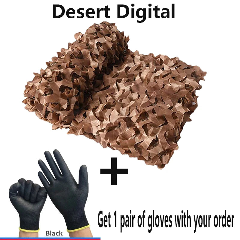 Outdoor Camouflage Shade Net &ndash; Versatile Sunshade for Gardens, Cars, and More Desert Digital / 4x5m