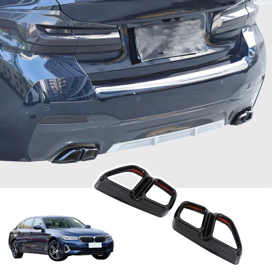 Paslanmaz Siyah Egzoz Susturucu Kapağı BMW 5 6 Serisi GT