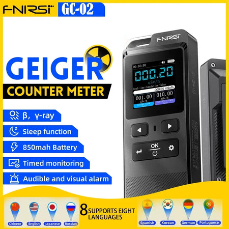 FNIRSI NEW GC-02 Geiger Counter &ndash; Precise Nuclear Radiation Detection