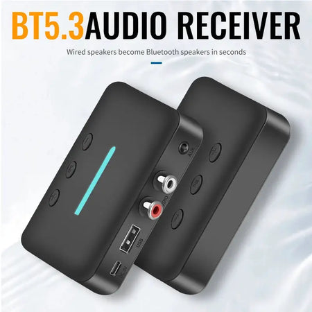 USB Bluetooth 5.3 Audio Receiver Adapter Wireless Stereo Music 3.5mm AUX R/L RCA Support U-Disk Playback For Desktop Speaker Amp by InterCyprus Trading Ltd