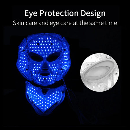 7 Colors LED Light Facial Mask &ndash; Neck Therapy And Firming