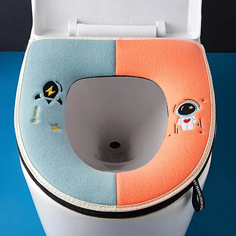CU-MMAQA Warm Cartoon Toilet Seat Cover &ndash; Winter Comfort