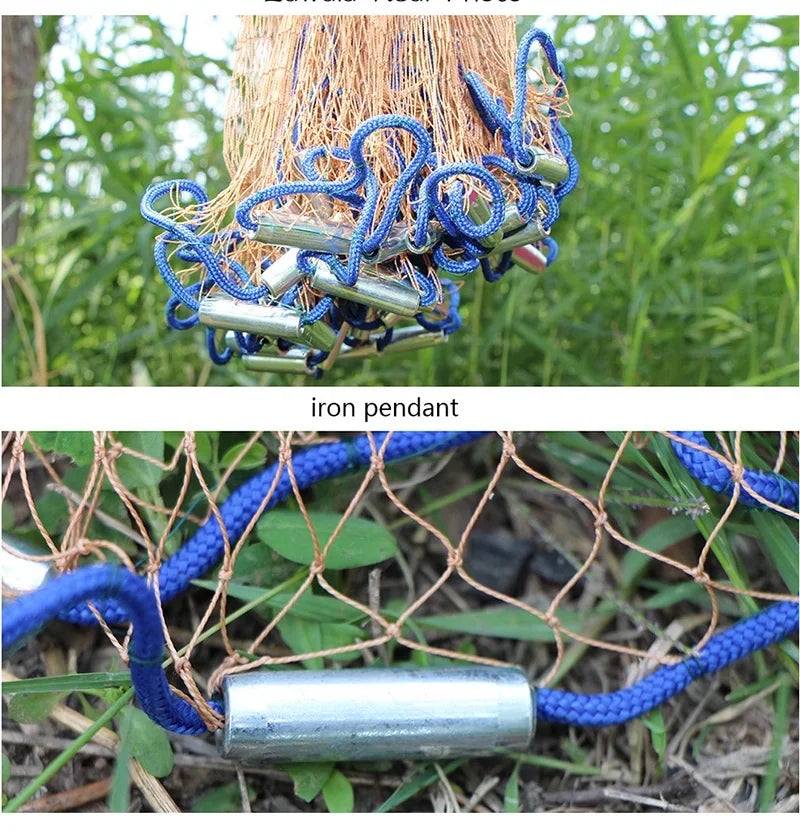 Lawaia Cast Net with Multifilament/Monofilament Line and Steel Sinker for Fishing