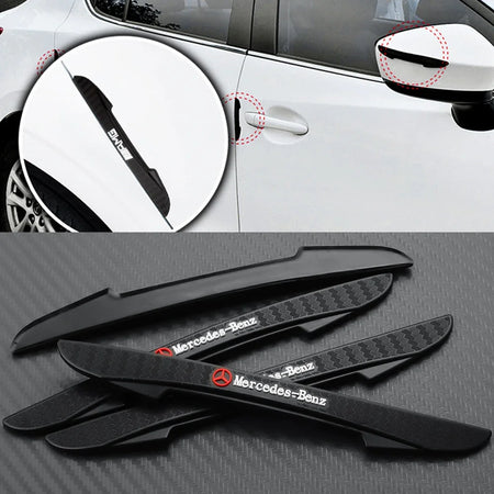 4PCS Black Car Door Edge Guard Protector Strips for Mercedes Benz AMG W204 W205 W211 W212 W213 A S M B C E R G Class