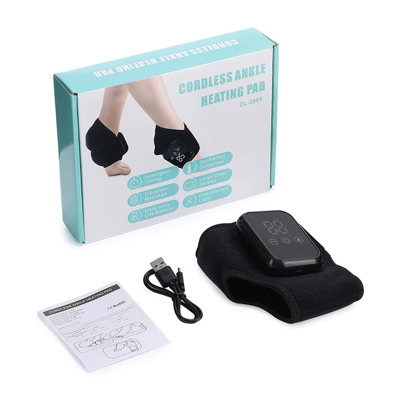 2PCS Foot Ankle Massager Hot Compress &ndash; Rechargeable Heat 1Pcs