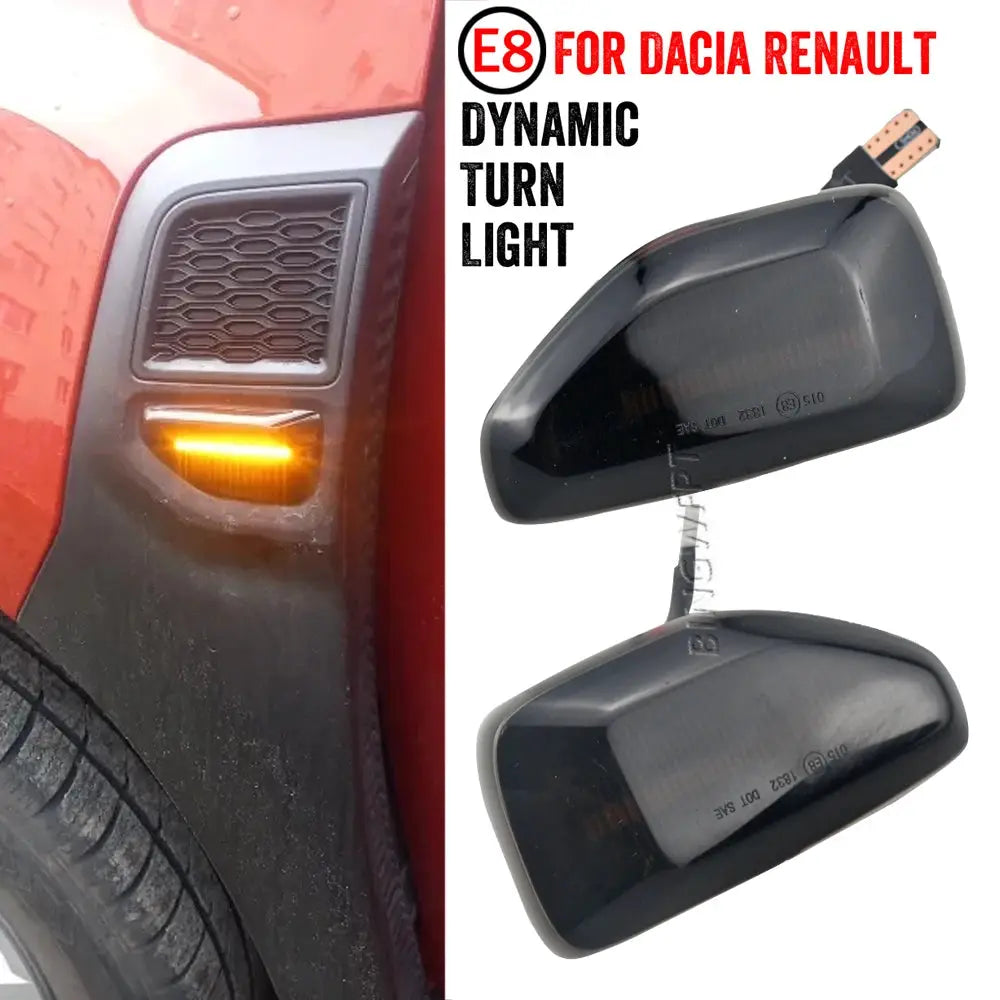 For Renault Duster Dacia Duster II 2017 2018 2019 2020 2021 2022 LED Dynamic Side Marker Turn Signal Light by InterCyprus Trading Ltd