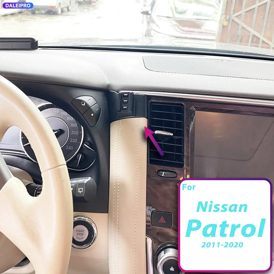 Phone Mount Base With 66W Fast Charging For Nissan Patrol 2011-2020 by InterCyprus Trading Ltd