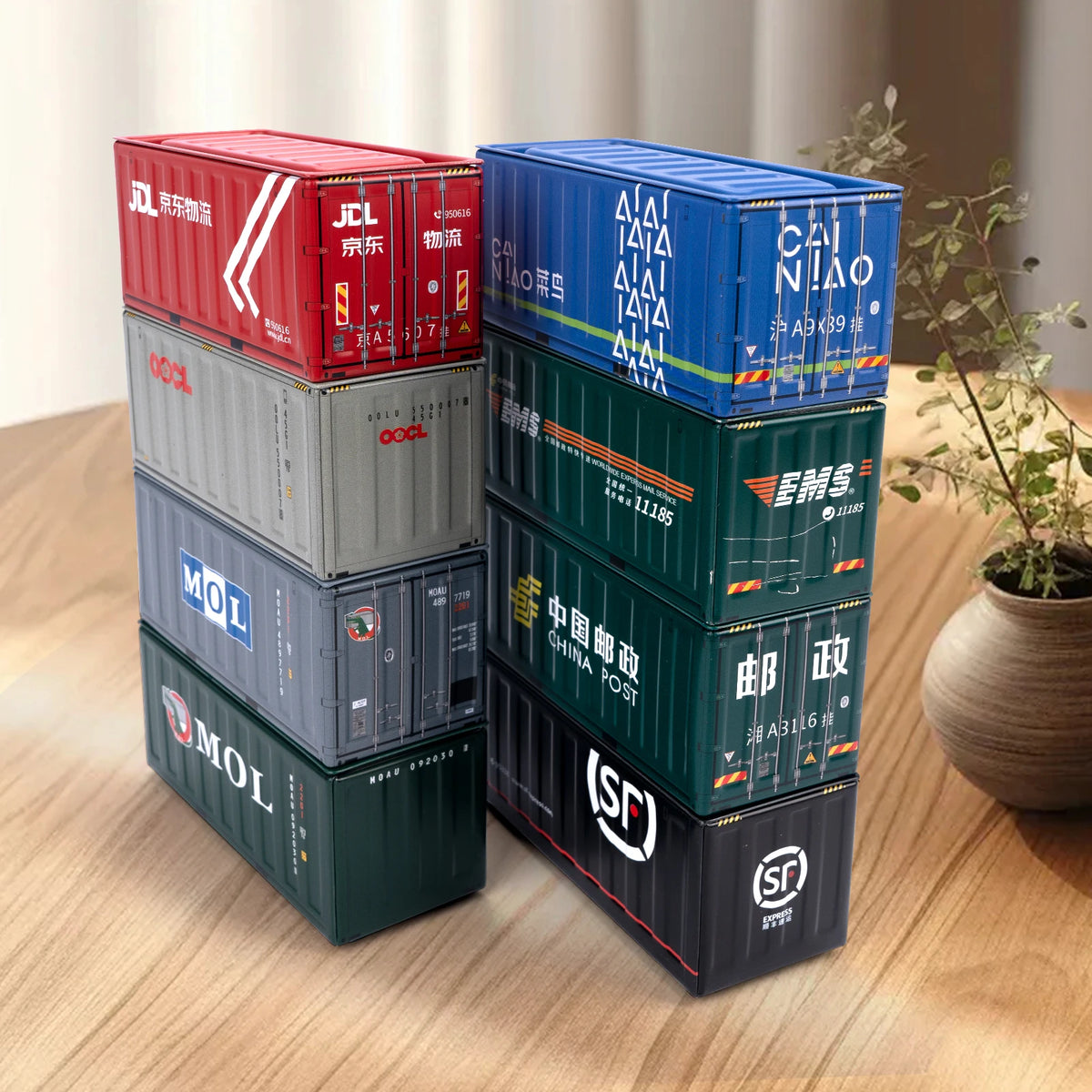 Coolplay Retro Industrial Iron Mini Storage Box Set &ndash; Creative Desktop Decoration 8pcs D / no dolls