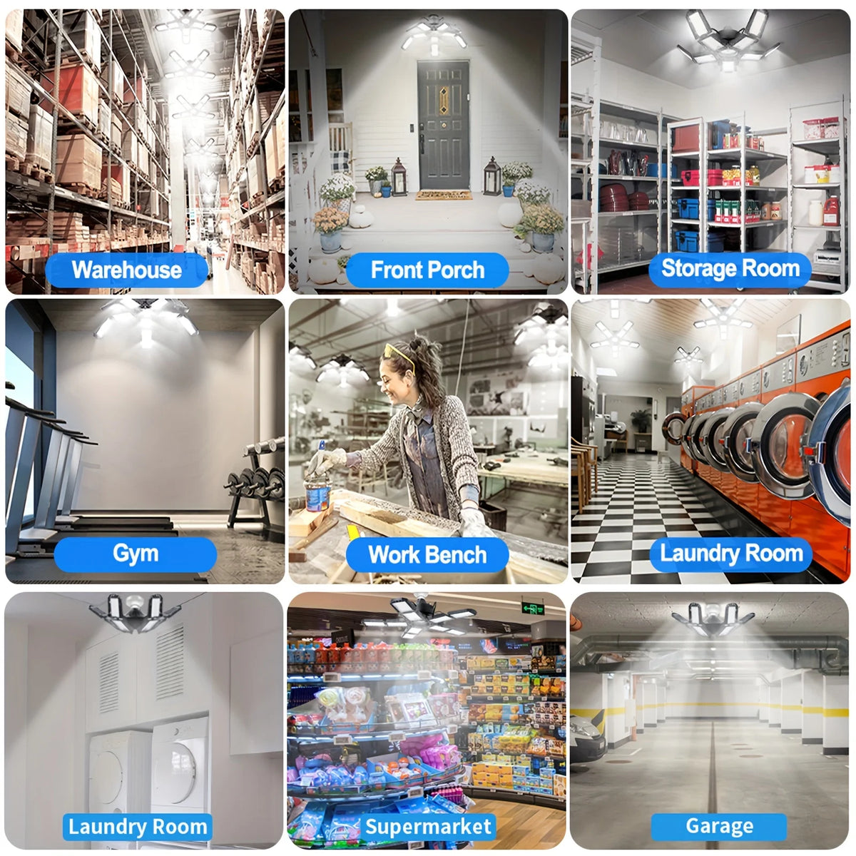 LED Garage Light 5 8 10 Adjustable E27 E26 &ndash; Ultra Bright