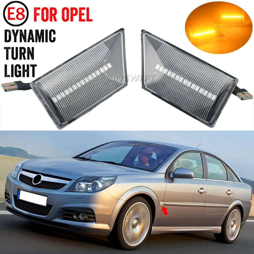 2PCS For Opel Vectra C 2002-2008 For Opel Signum 2003-2008 Led Dynamic Side Marker Turn Signal Light Sequential Blinker by InterCyprus Trading Ltd