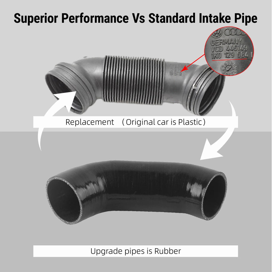Silicone Air Intake Hose For Audi A3 VW Golf Mk5 Beetle EA888 by InterCyprus Trading Ltd