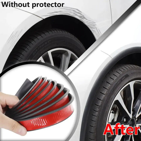 Universal Fender Flare Car Wheel Eyebrow Protector Lip Wheel-arch Trim Arch Extenders Decorative Scratch Proof Rubber Seal Strip by InterCyprus Trading Ltd