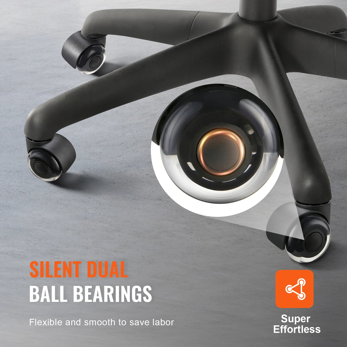 SucceBuy 2/3 Inch Chair Wheels 5 Pack &ndash; Floor Safe Caster