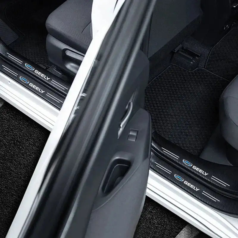 Carbon Fiber Car Door Sill Protector Sticker For Geely Cars