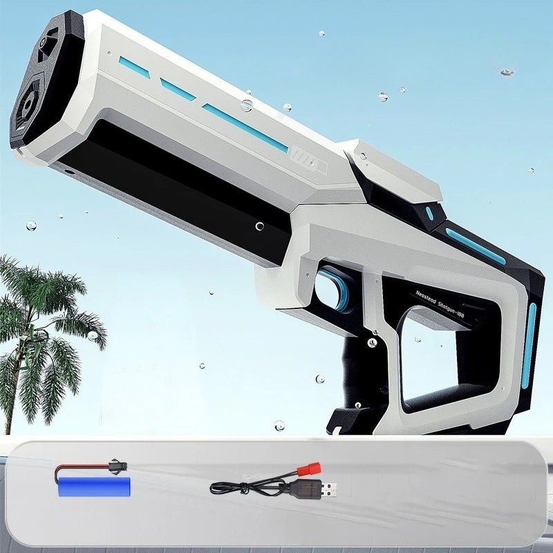 Electric Water Gun Squirt Pistol White
