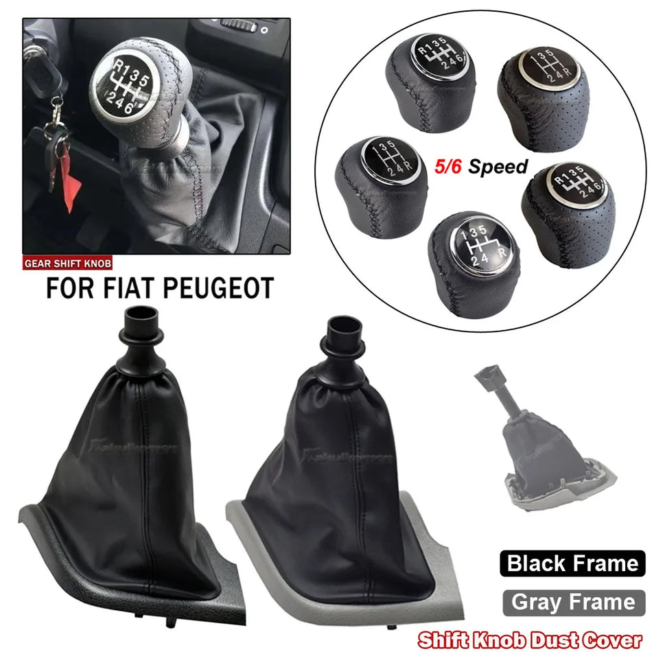 Nahkainen vaihdekepin nuppi Citroen Jumper II:lle, Fiat Ducatolle, Peugeot Boxerille